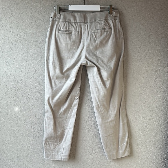 Loft Linen Blend Straight Leg Pants Size 4 - Picture 6 of 11